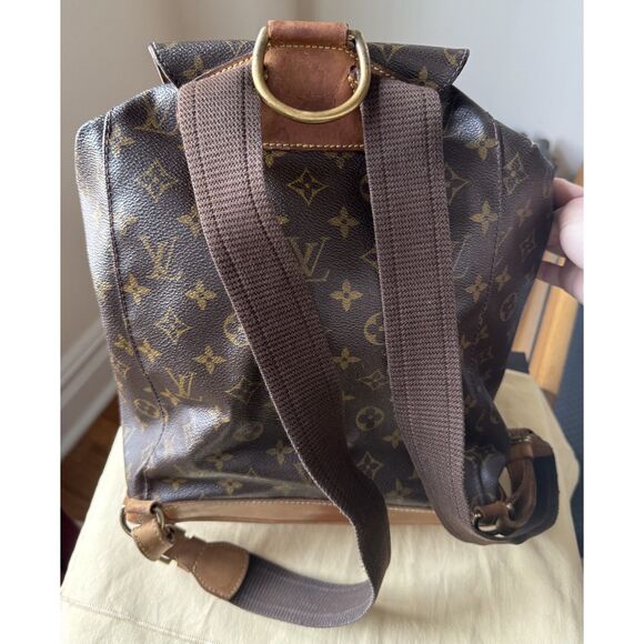 Louis Vuitton Vintage Montsouris Backpack Monogram Canvas GM